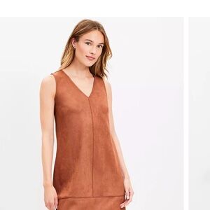 LOFT Tan V-Neck Dress